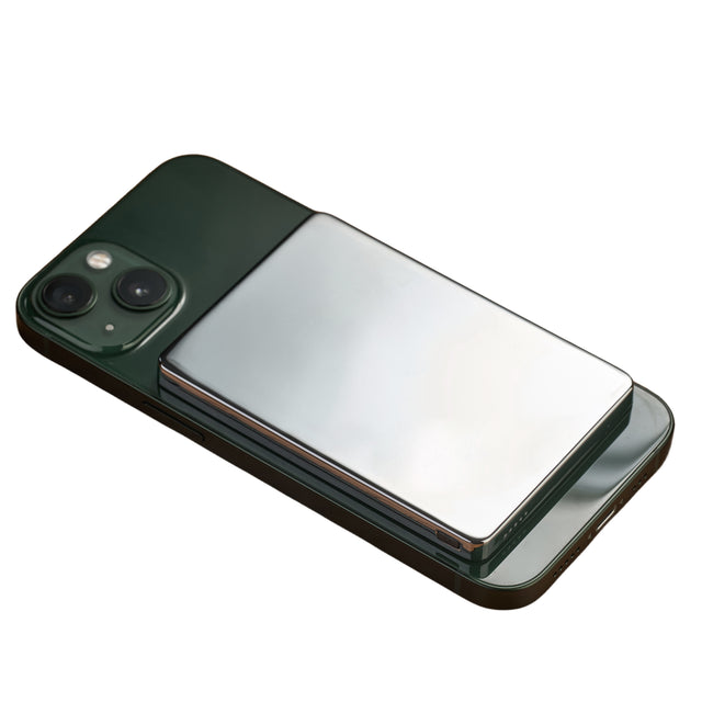 5000mAh Mirror Power Bank|Slim and lightweight magnetic power bank with mirror finish (5000mAh capacity for everyday use)